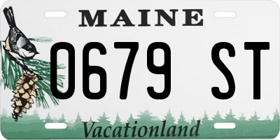 ME license plate 0679ST