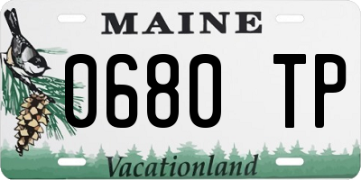 ME license plate 0680TP