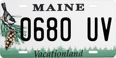 ME license plate 0680UV