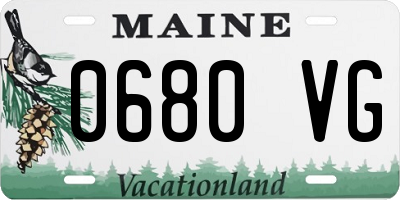 ME license plate 0680VG