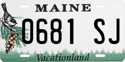 ME license plate 0681SJ