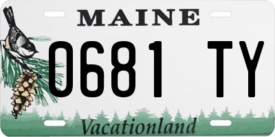 ME license plate 0681TY