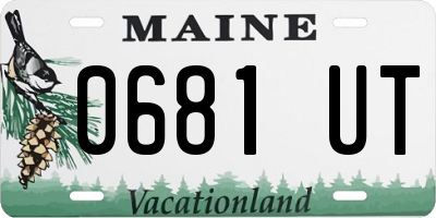 ME license plate 0681UT