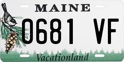 ME license plate 0681VF