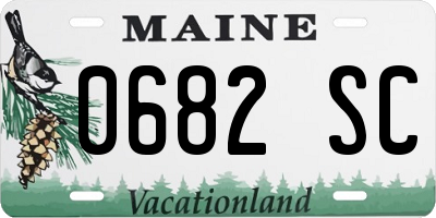 ME license plate 0682SC