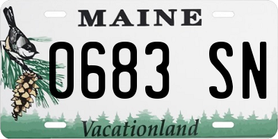 ME license plate 0683SN