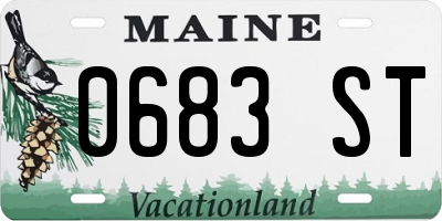 ME license plate 0683ST