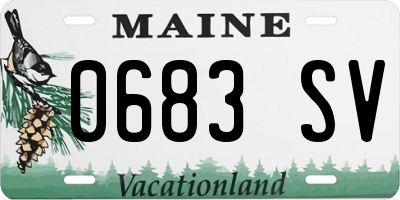 ME license plate 0683SV