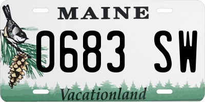 ME license plate 0683SW
