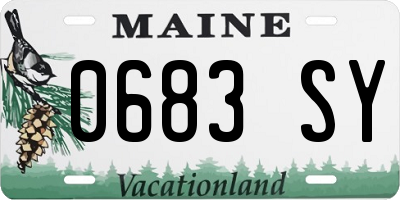 ME license plate 0683SY