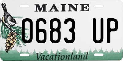ME license plate 0683UP