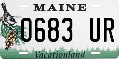ME license plate 0683UR