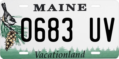 ME license plate 0683UV