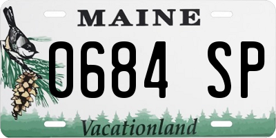 ME license plate 0684SP