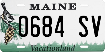 ME license plate 0684SV