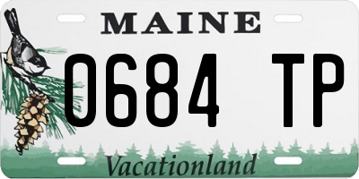 ME license plate 0684TP
