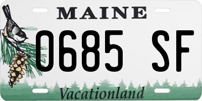 ME license plate 0685SF