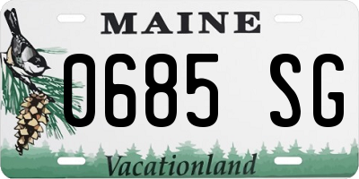 ME license plate 0685SG