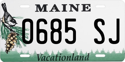 ME license plate 0685SJ