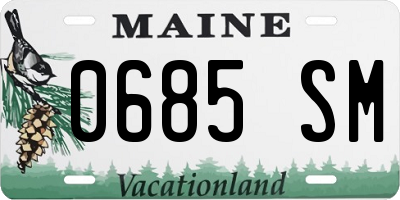 ME license plate 0685SM