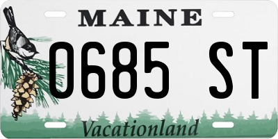 ME license plate 0685ST