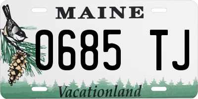 ME license plate 0685TJ