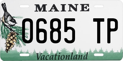 ME license plate 0685TP