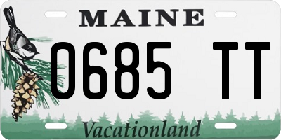 ME license plate 0685TT
