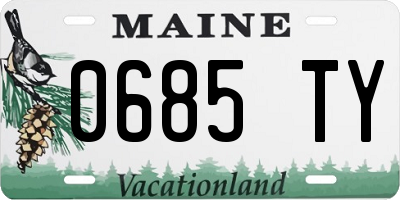 ME license plate 0685TY