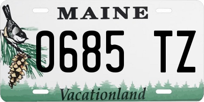 ME license plate 0685TZ