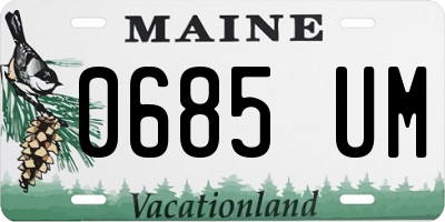 ME license plate 0685UM