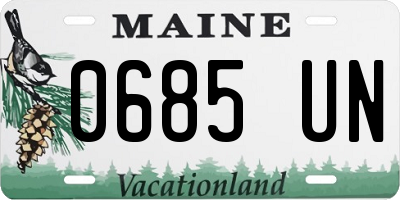 ME license plate 0685UN