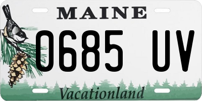 ME license plate 0685UV