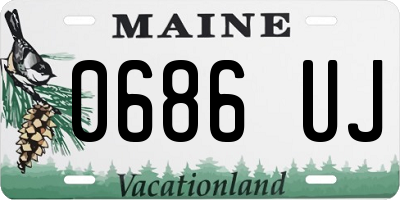ME license plate 0686UJ