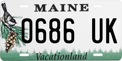 ME license plate 0686UK