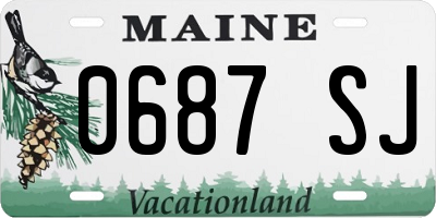 ME license plate 0687SJ