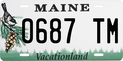 ME license plate 0687TM