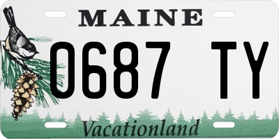 ME license plate 0687TY