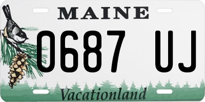 ME license plate 0687UJ