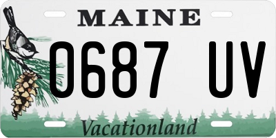 ME license plate 0687UV