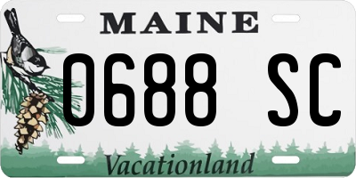 ME license plate 0688SC