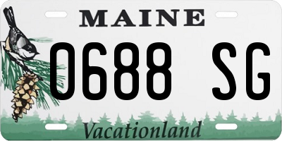 ME license plate 0688SG