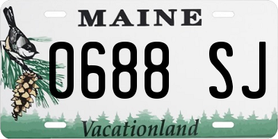 ME license plate 0688SJ