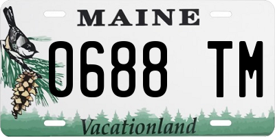 ME license plate 0688TM