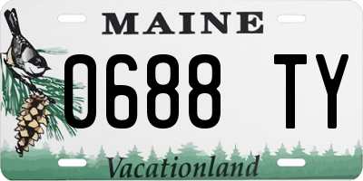 ME license plate 0688TY