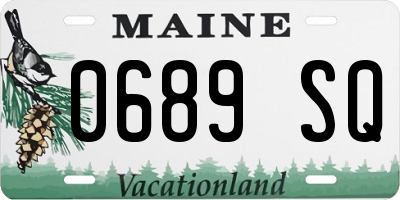 ME license plate 0689SQ
