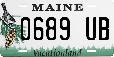 ME license plate 0689UB