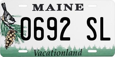 ME license plate 0692SL