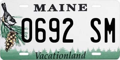 ME license plate 0692SM