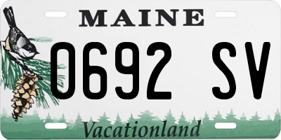 ME license plate 0692SV